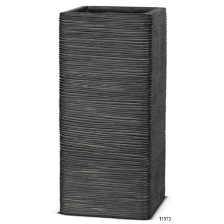 CAPI PLANTER RECTANGLE RIB BLACK